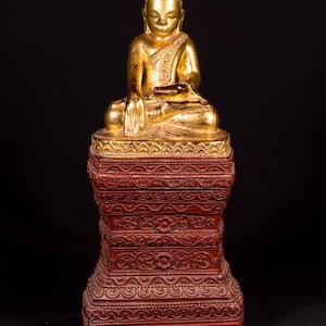 Old sandstone Buddha statue from Burma, Middle 20th century