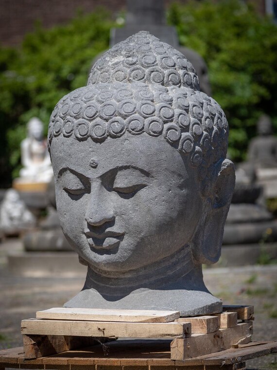 インドネシアの溶岩石仏頭、インドネシア、21世紀初頭 - Etsy 日本