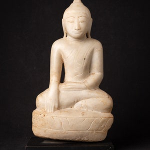 Antique Burmese marble Shan Buddha from Burma, 18th century
