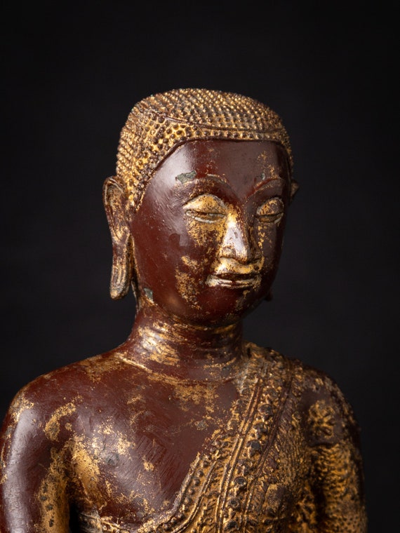 タイのアンティークブロンズ僧侶像 - Etsy 日本