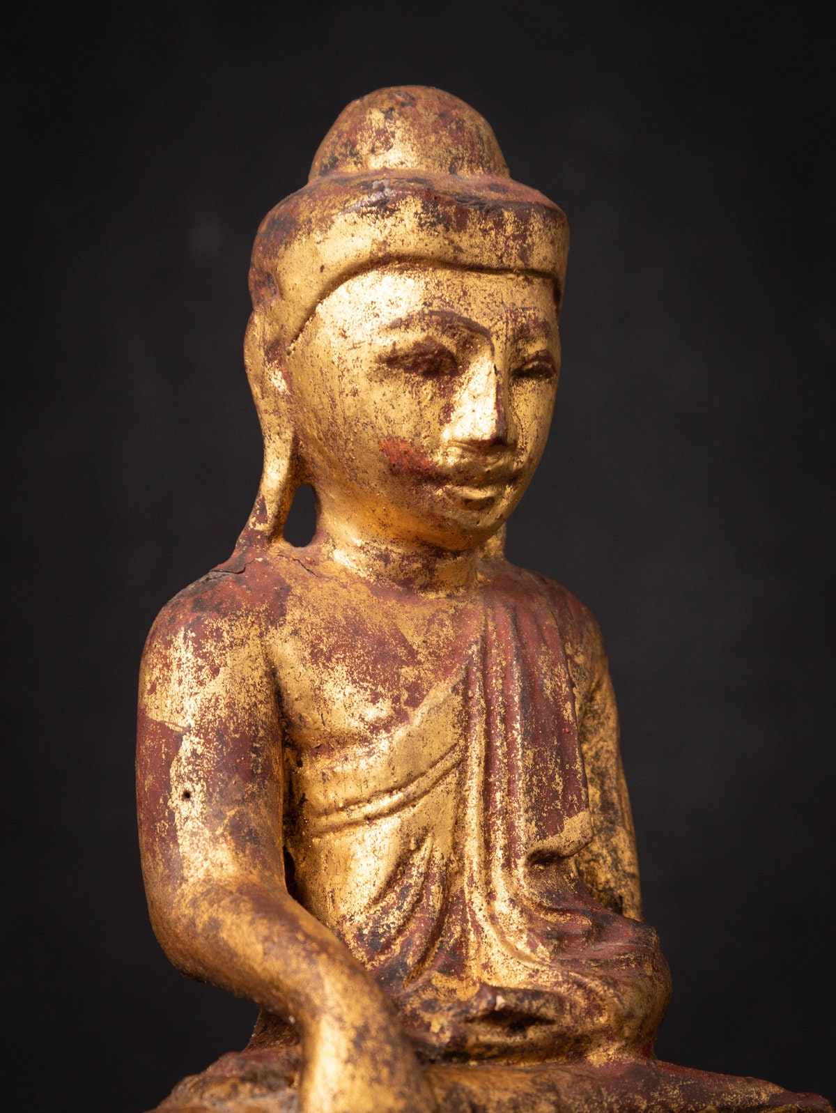 19 世紀ビルマのアンティーク木製仏像 - Etsy 日本