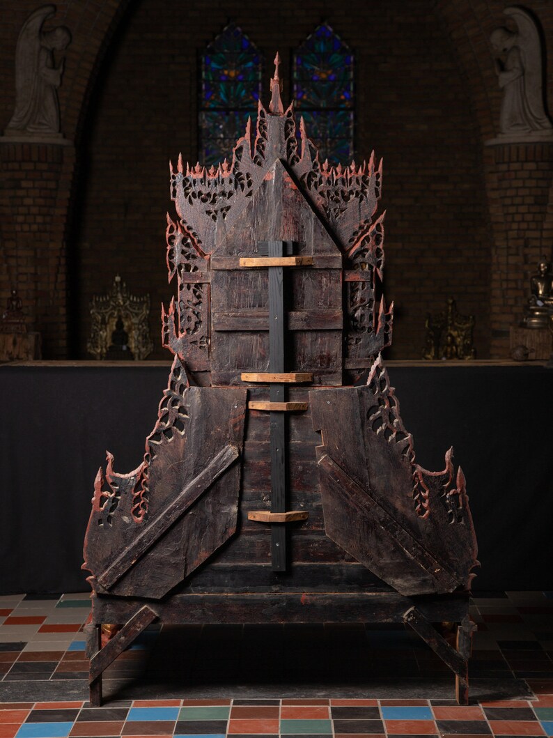 Large Antique Burmese Throne From Burma 19th Century Etsy