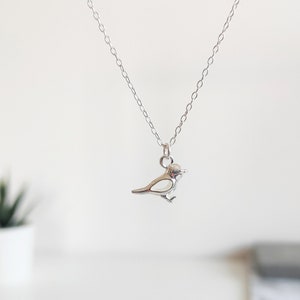 925 Sterling silver sparrow bird necklace / Personalised gift for her / Dainty everyday pendant charm / Bird lover gift / Gift Box Message