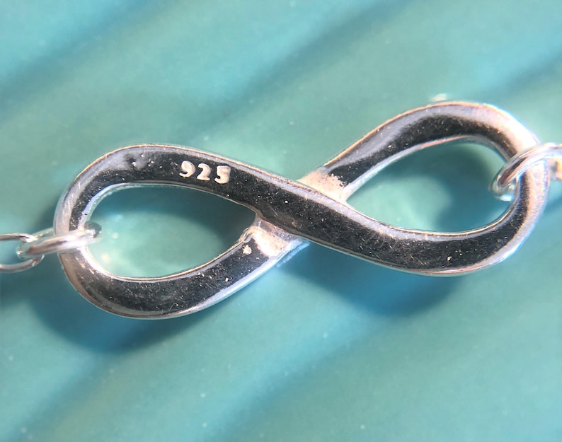 Karma Small Gift Bridesmaid Gift Friend Sister Bracelet Silver Infinity Love Dainty Sterling Silver Infinity Bracelet in Gift Box