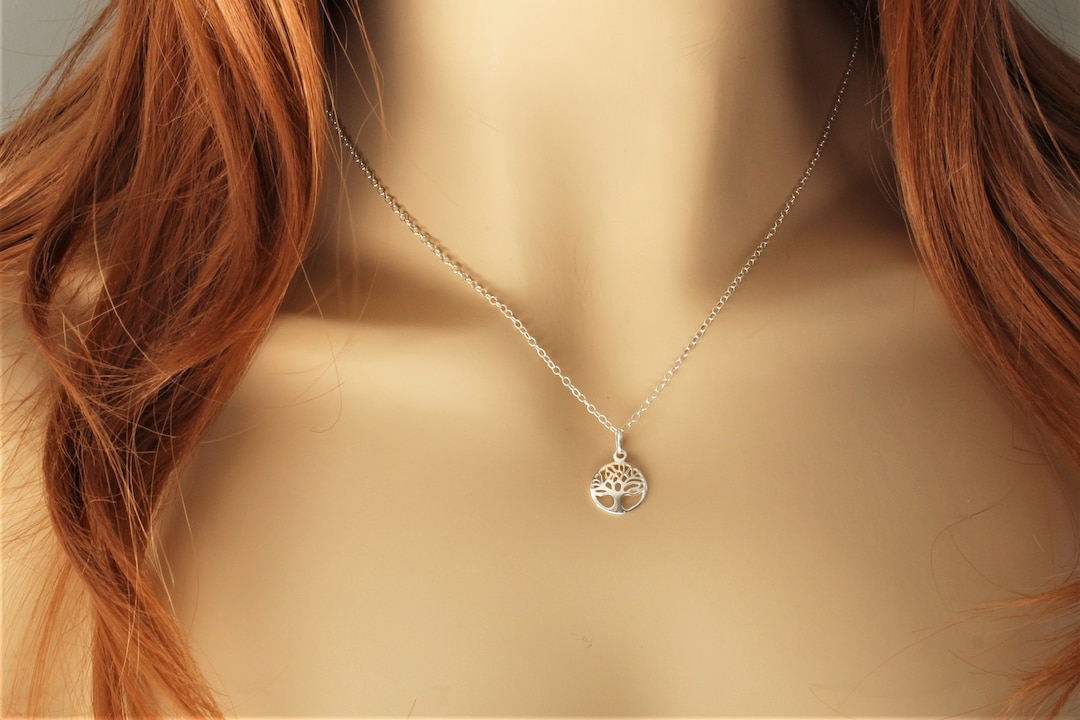 Sterling Silver Tree of Life Pendant Necklace / 925 Charm /personalised ...