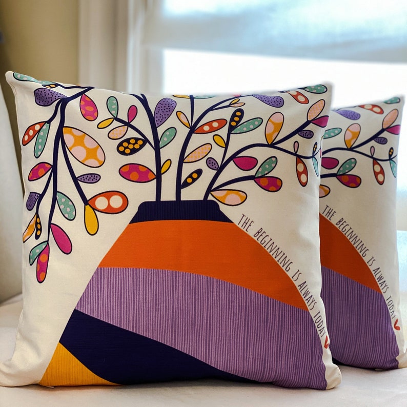 18x18 decorative pillow with insert \u201cToday\u201d