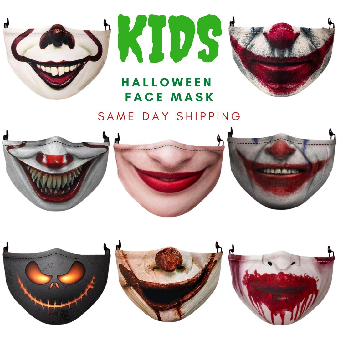 Kids Scary Face Mask UK Children's Scary Face Covering - Etsy UK