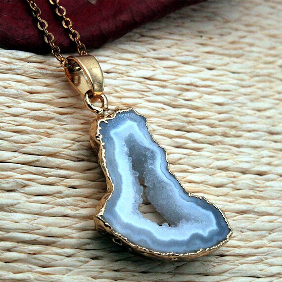 Crystal Necklace Gold Pendant For Women Cage Gemstone Healing Gift Anxiety  UK