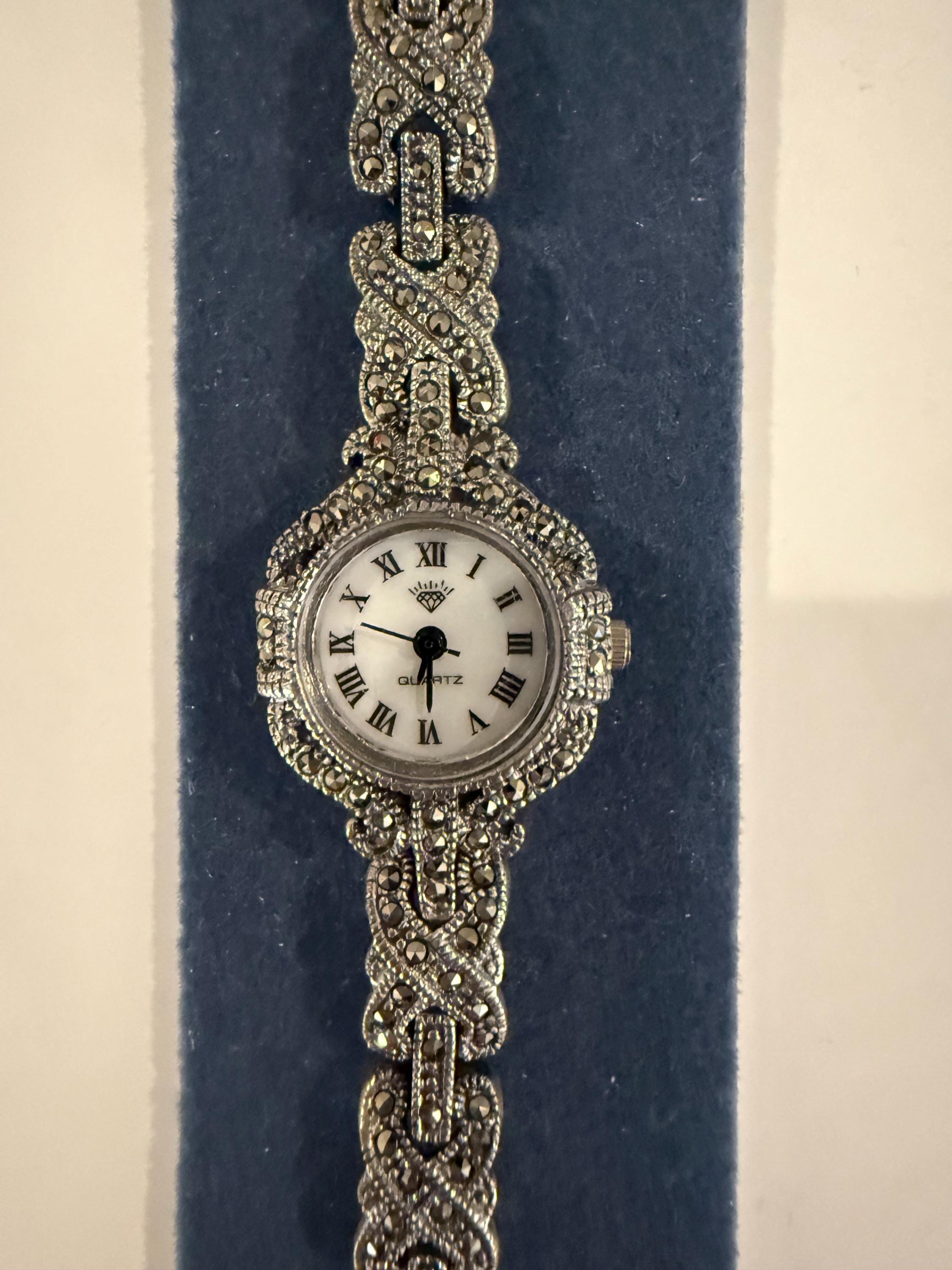 Vintage Marcasite Wristwatch-never Worn - Etsy