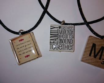 Scrabble Tile Necklaces