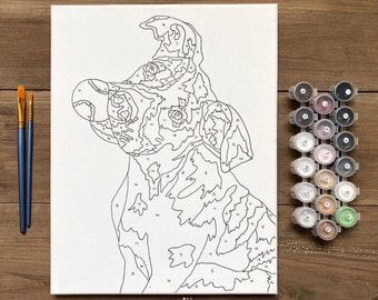 dog paint by number etsy