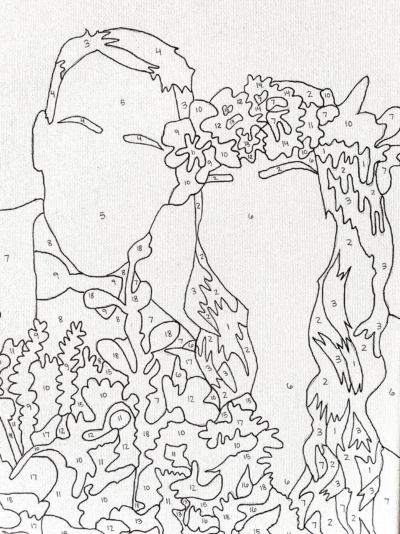 Custom Paint by Numbers on Canvas Personalized DIY Minimalist Etsy