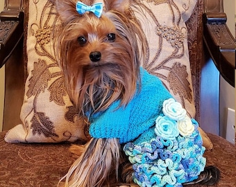 Dress for dogs Clothes for pets Sweater for dogs Knitted clothes for small dogs custom
