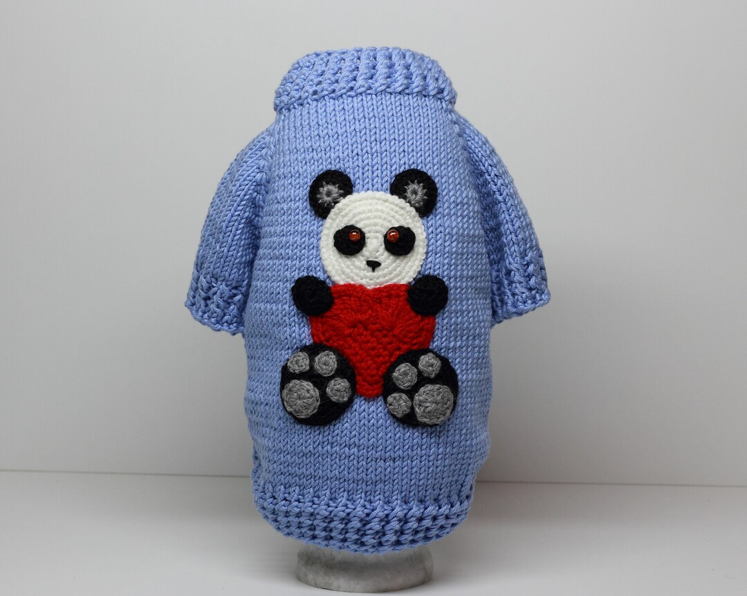 Sweater for a Dog With a Panda Clothes for Small Dogs on Order