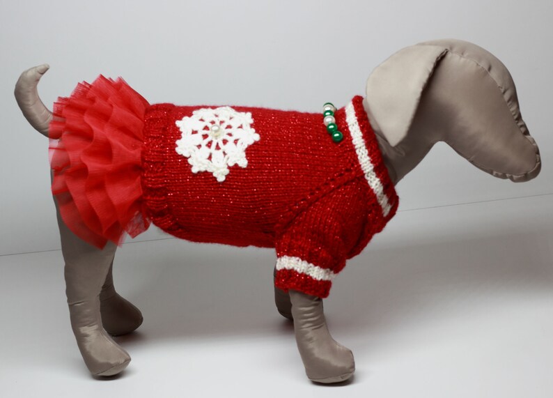 Red Christmas Dress for Dog Dress for Dogs Christmas Clothes Etsy