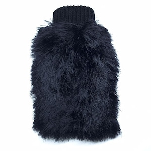Black  fur coat for dog,  Sweater for dogs, Black dog coat fastens on the stomach, Pet Clothes, Hoodies for dog