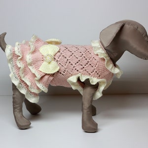 Dress for dogs Clothes for pets Sweater for dogs Knitted clothes for small dogs on request Size from XXXS XXS to M