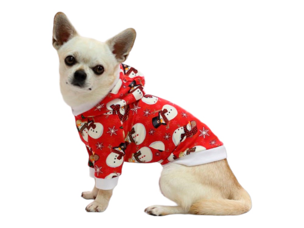 New Year'S Hoodie For Dog And Cat, Christmas Sweater For Dogs With Snowmen, Cotton Dog Sweatshirt, Dog T-Shirt, Clothing For Dog And Cat Onlytee
