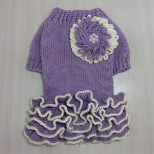 Dress for dogs Clothes for pets Sweater for dogs Knitted clothes for small dogs