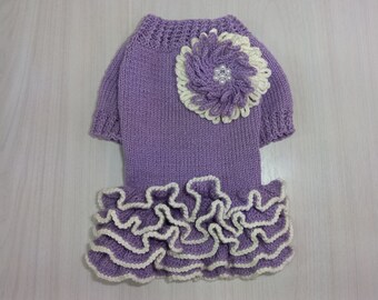 Dress for dogs Clothes for pets Sweater for dogs Knitted clothes for small dogs