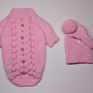 Set for dog hat and sweater Pink sweater and hat for dogs  Clothes for small dogs to custom  Hoodies for dog