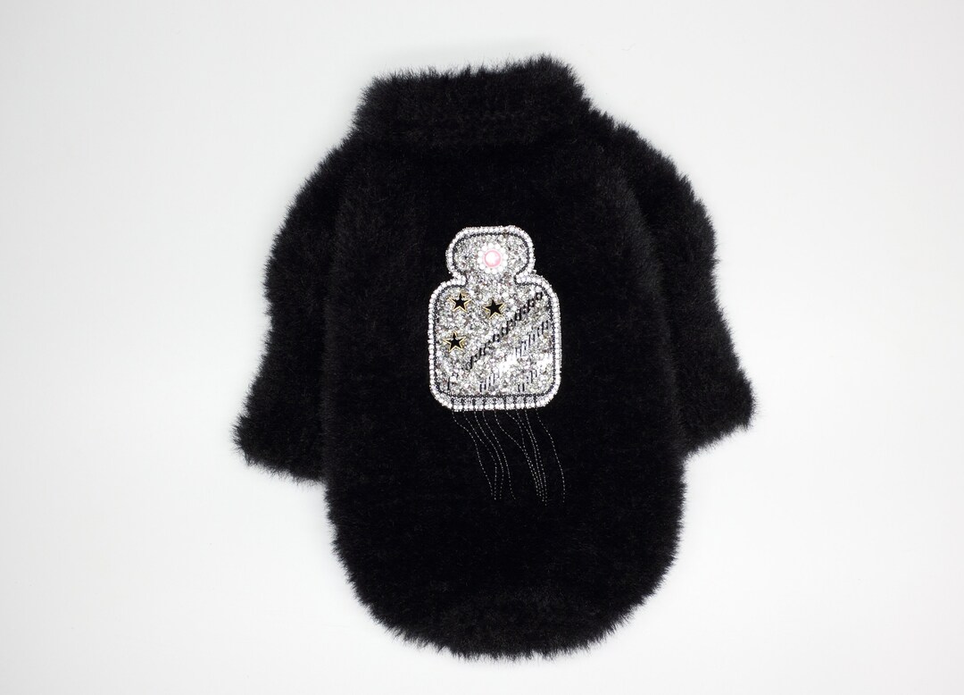 Black Eco Fur Coat for Dogs Sweater for Dogs Dog Dress Custom Clothes