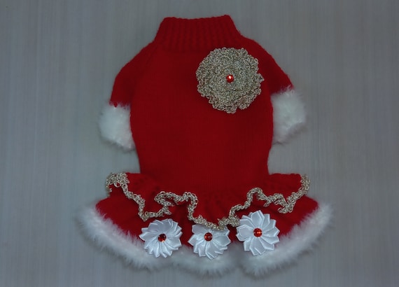 dog christmas sweater dress How to Crochet a Christmas Dog Dress EASY step by step/Crochet Dog Sweater all sizes