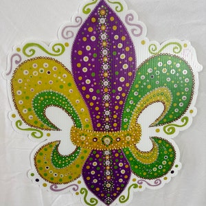 Panel de valla Mardi Gras Fleur De Lis