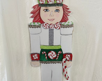 Peppermint Nutcracker Fence Panel