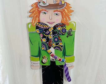 Mad Hatter Nutcracker Fence Panel