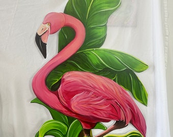 Flamingo Fence Panel Facing Left