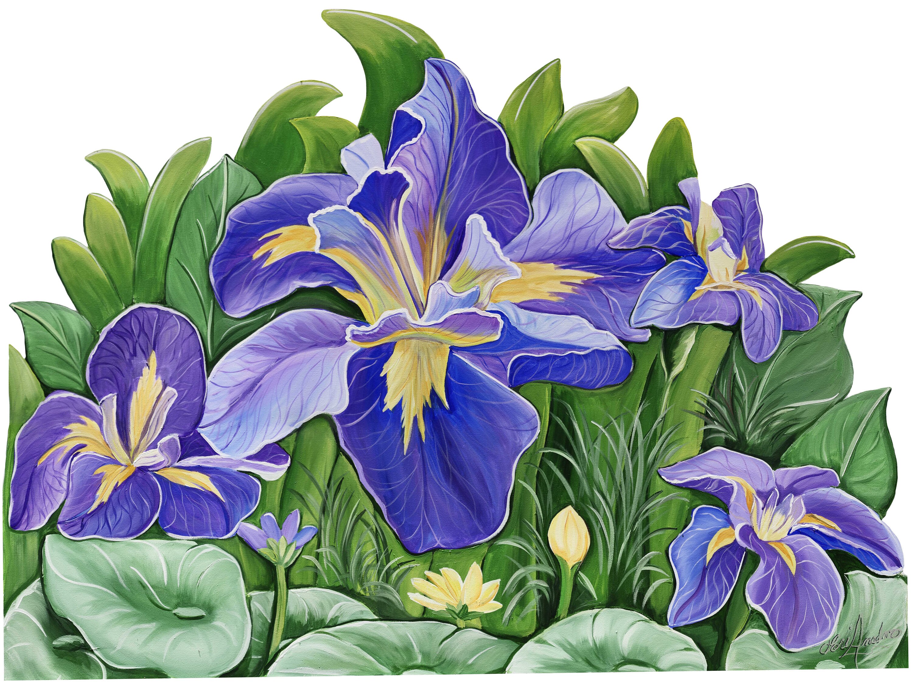 La. Iris Fence Panel