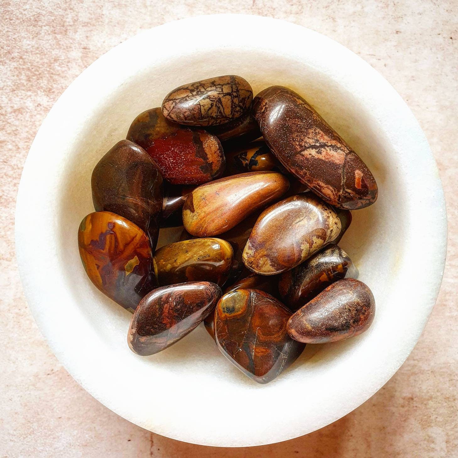 Autumn Leaf Jasper Medium Tumblestones Comfort and Calm Etsy