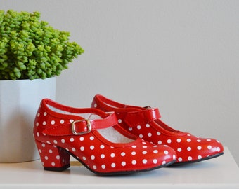 Chaussures de flamenco. Tailles pour bébés filles, adolescentes et femmes. Chaussures de flamenco espagnoles en cuir haut de gamme. Fabriqué à la main en Espagne. Danse, pratique, coutume