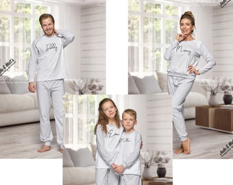 personalised family pj sets