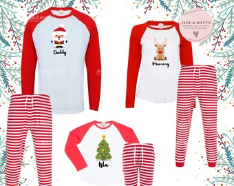 Family christmas pyjamas etsy sale