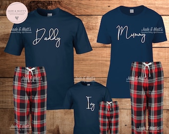 Personalised matching Pyjamas, personalised, his and hers