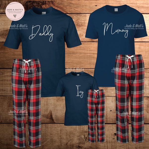 Personalised matching Pyjamas, personalised, his and hers