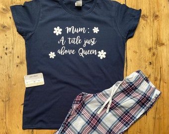 Mum pjs, mam pyjamas, mama pjs, gift for her