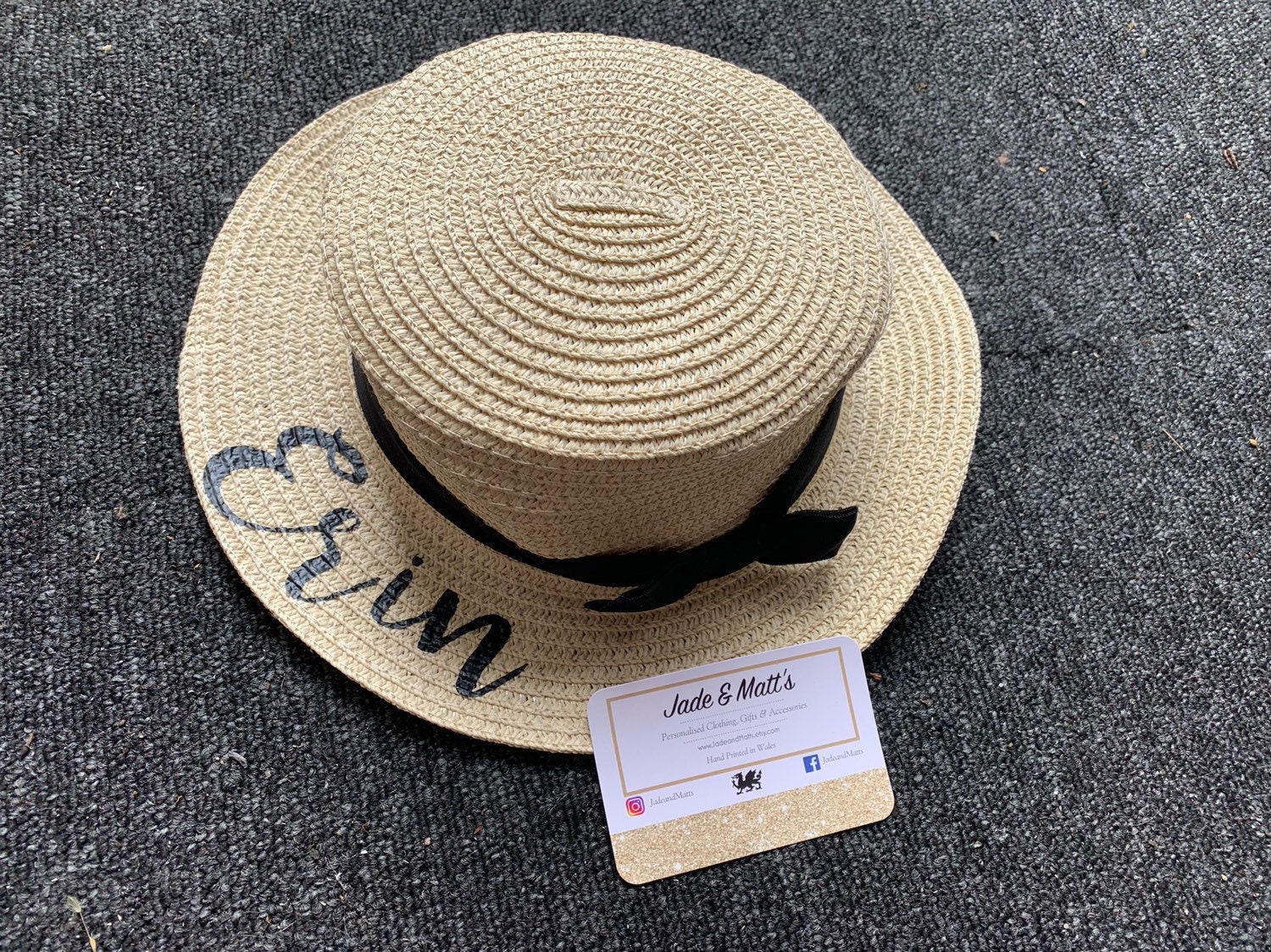 Childrens Hat Personalised Personalized 