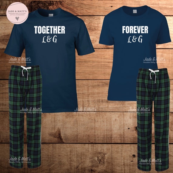 Together Forever His Hers Pyjamas Matching Pjs Personalised