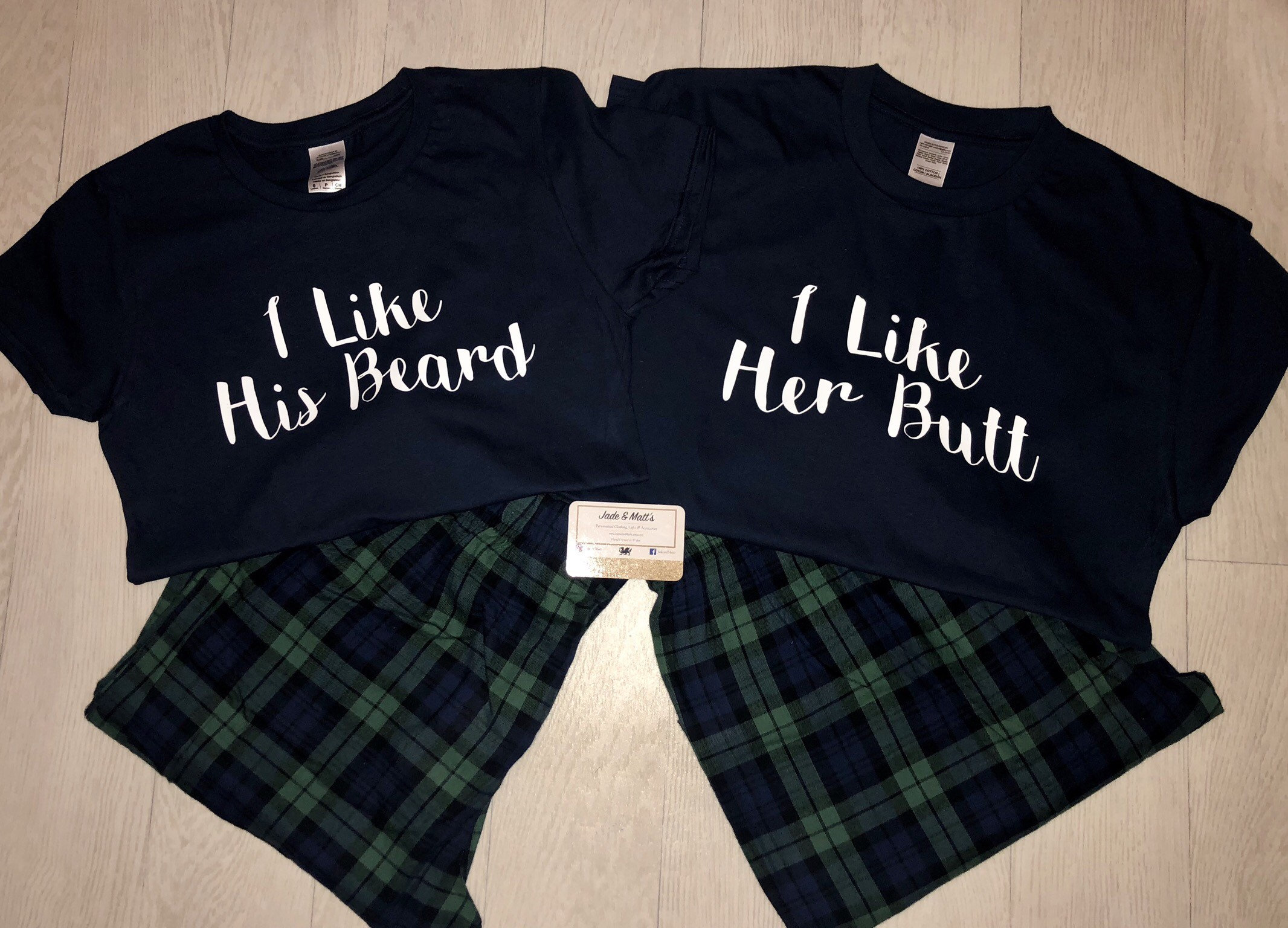 His & hers Pjs Couples Matching Pjs Personalised beard pjs Etsy