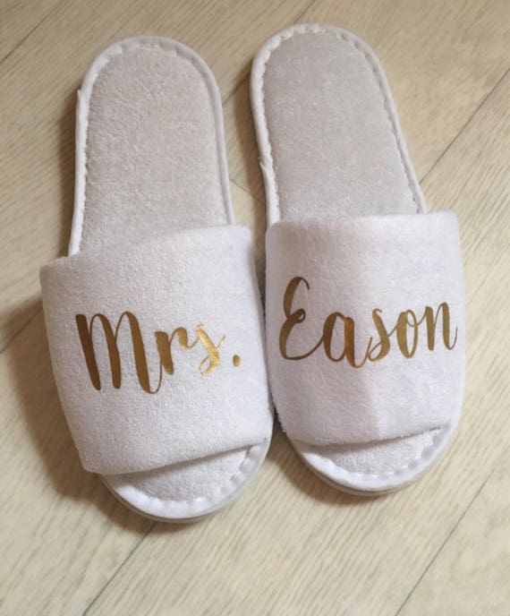 Personalised Slippers wedding Bride to 