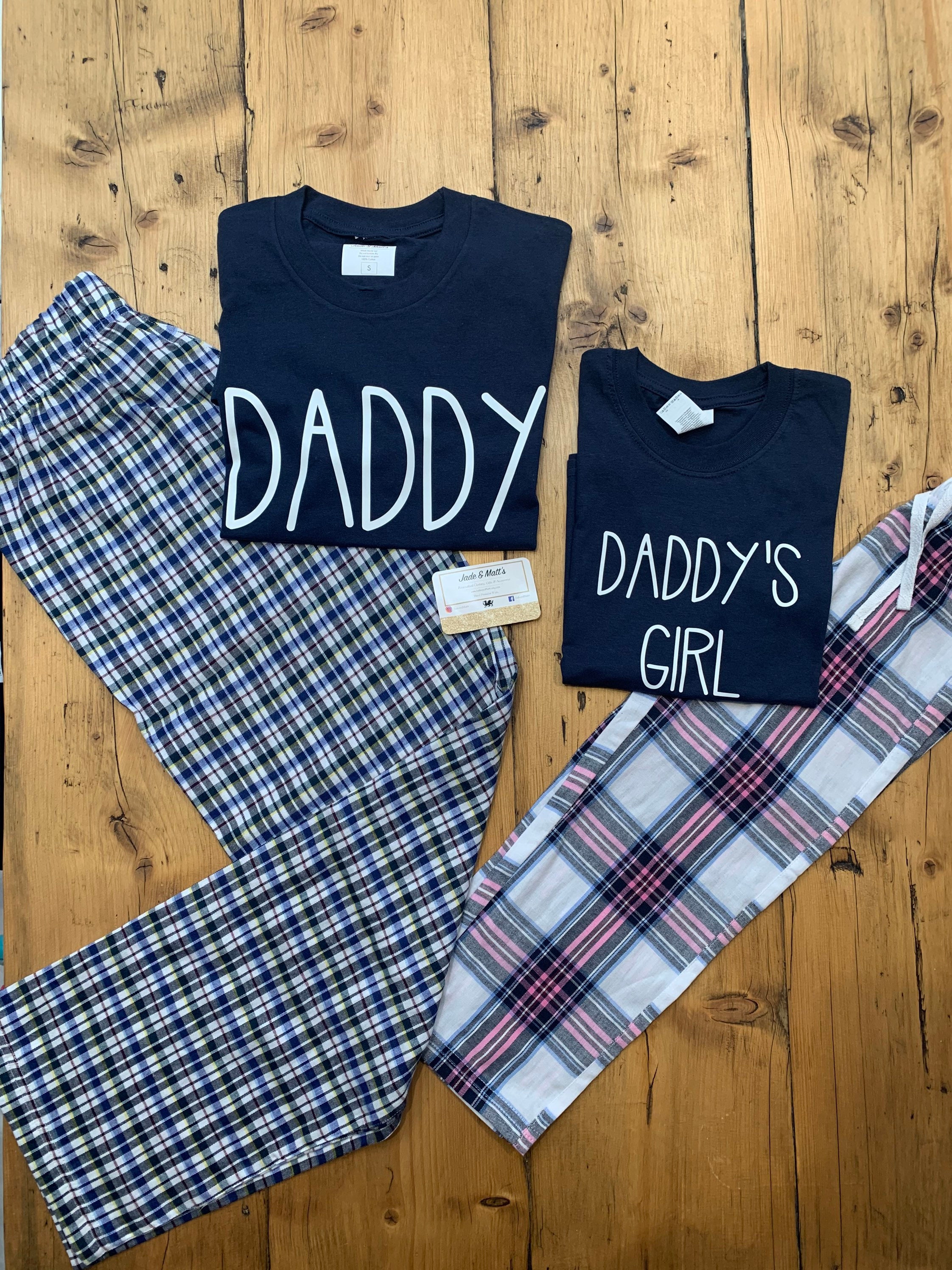 Daddy & Daughter Pjs Personalised Pyjamas Matching Set | Etsy Ireland