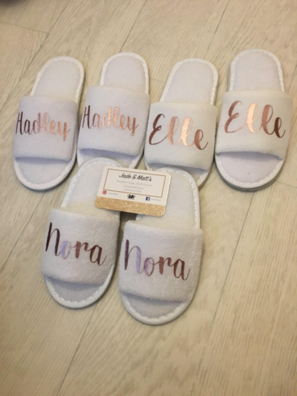 personalised baby slippers