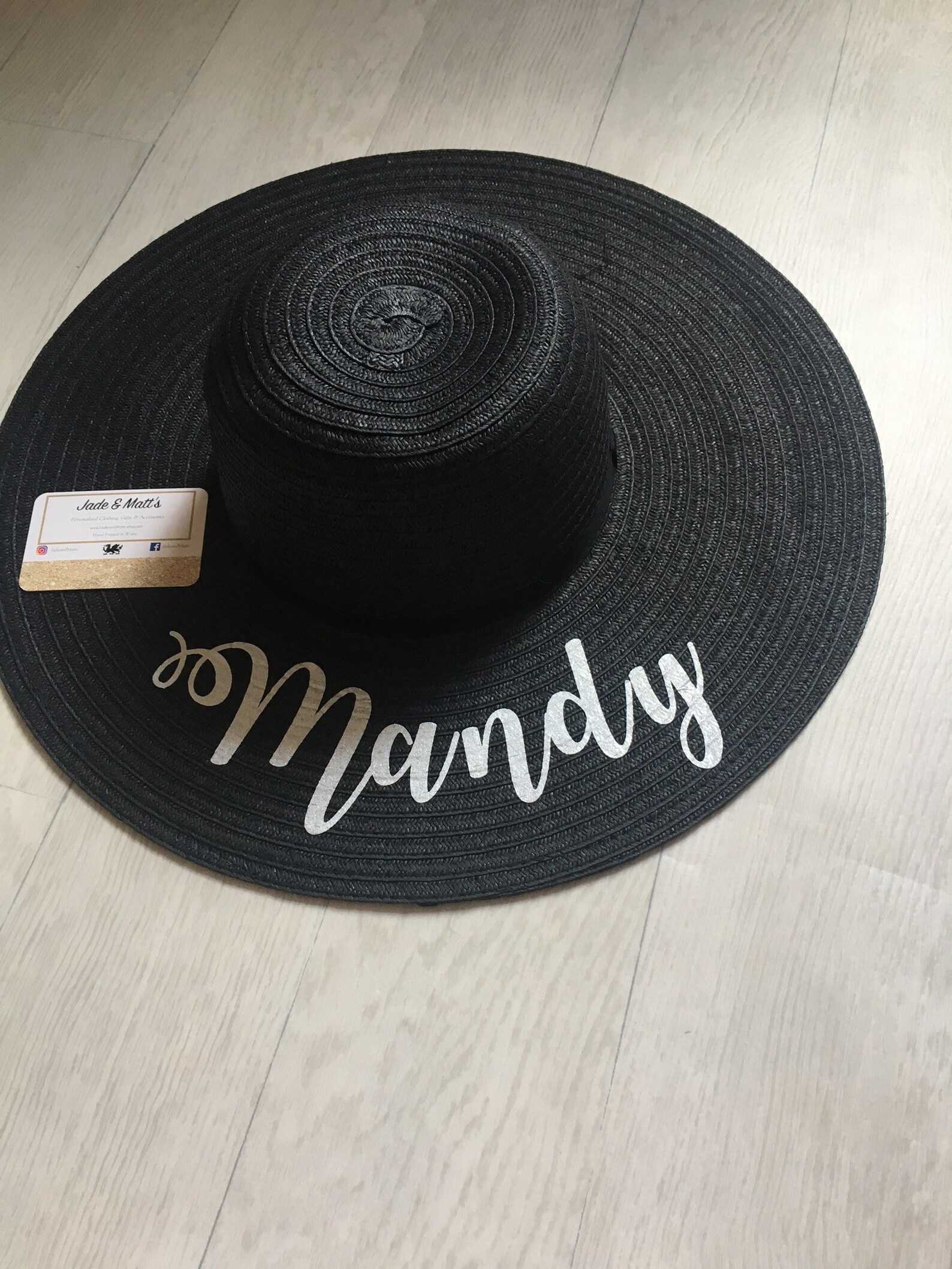 Personalised Sun Hat Name Hat Holiday Bride Floppy Hat Etsy UK