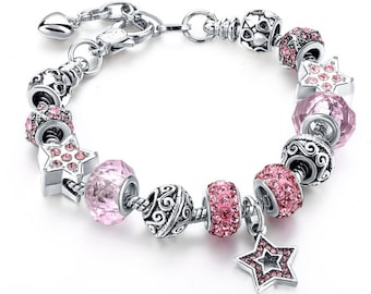 Capital Charms Silver Star Collection of Charm Bracelet Set for Women and Gifts for Teen Girls