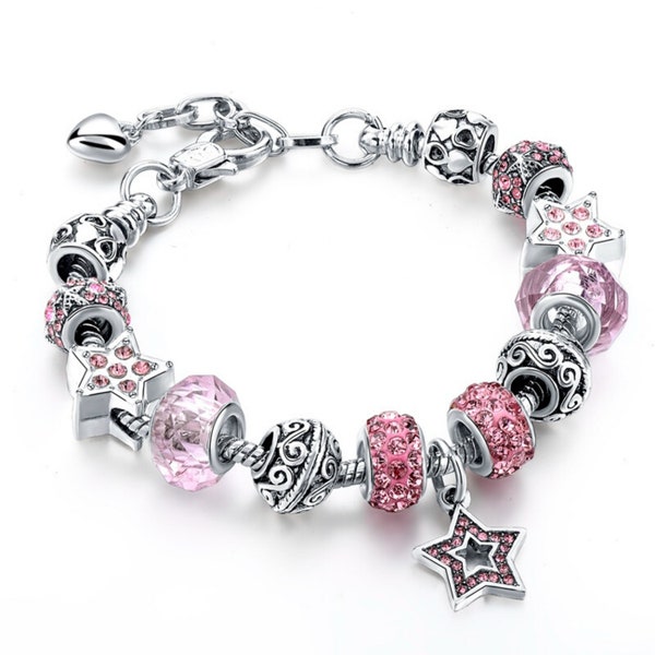 Capital Charms Silver Star Collection of Charm Bracelet Set for Women and Gifts for Teen Girls