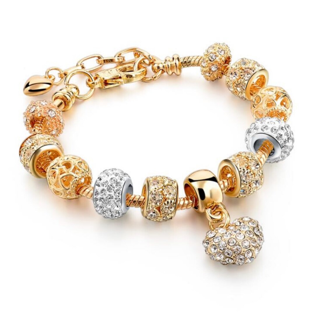 3-Charm Love Volleyball Bracelet | Volleyball Jewelry | Pink