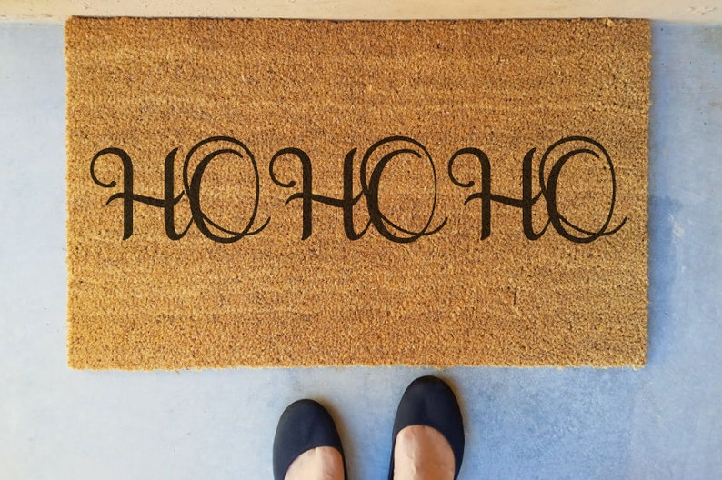 Ho Ho Ho Door Mat Christmas Door Mat Winter Door Mat Etsy